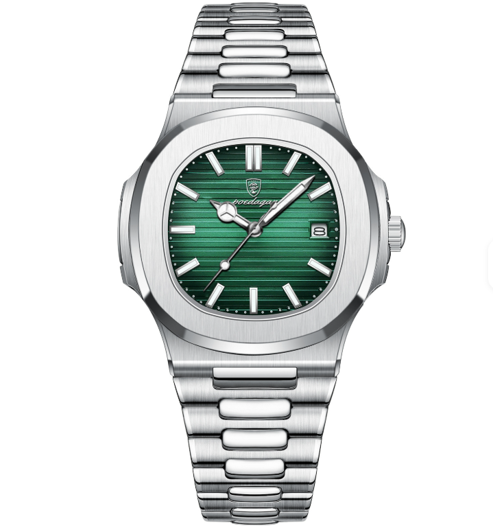 POEDAGAR 613 Luxury Watch Business Waterproof Luminous Stainless Steel Leather Quartz Men Wristwatch for Relojes