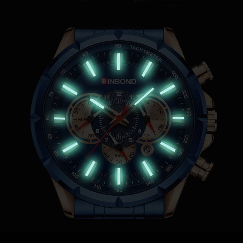 Tactical Motorcycle Waterproof Luminous Watch Timing Multi-Pointer - Image 8